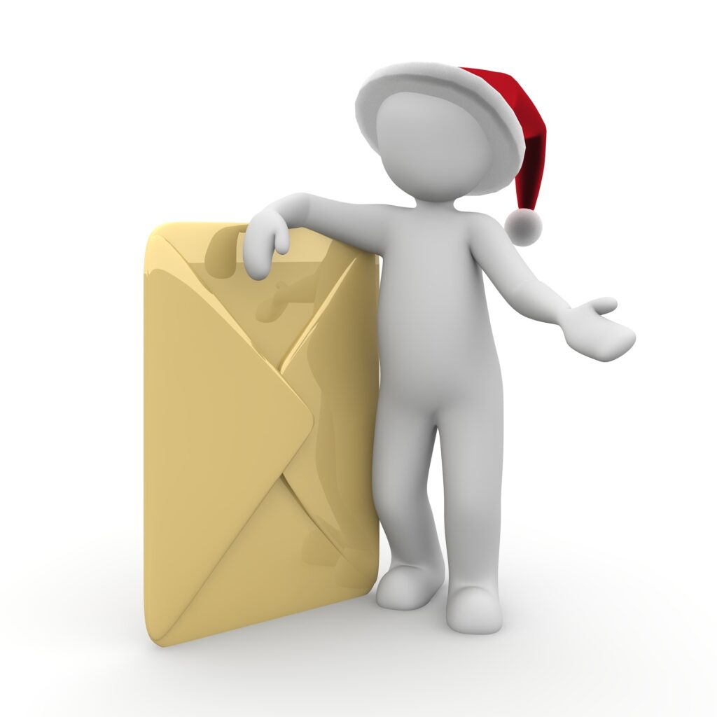 Muñeco Navidad con tarjeta Navideña